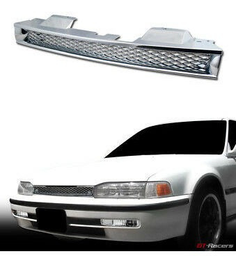 For 90-93 Honda Accord Chrome R-sport Mesh Front Bumper  Gt2