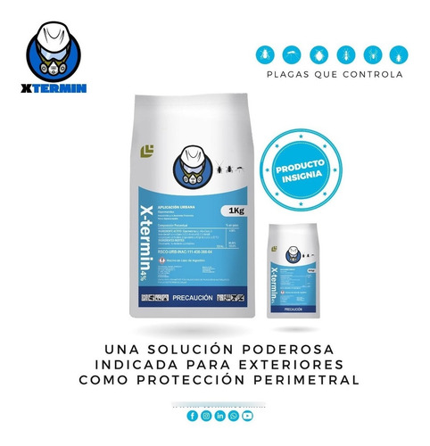 X-termin 3 Sobres 10grms Mata Chinches, Cucarachas, Hormigas