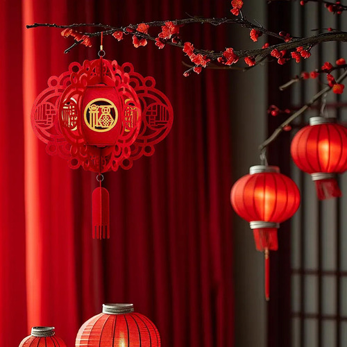 Linternas Chinas Rojas Linterna De Año Nuevo Linterna China
