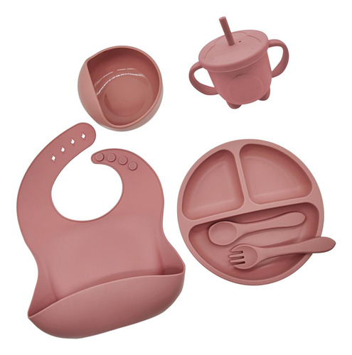 Juego De Utensilios De Alimentación Para Bebés De Silicona,