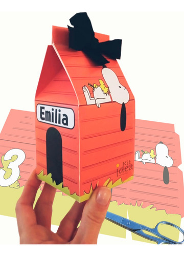 Kit Imprimible Snoopy Caja Souvenir Sorpresita Milk Box