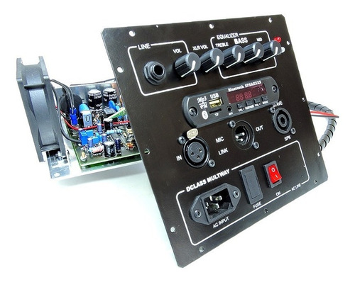 Painel Amplificador Ativador Caixas 1000 Watts Rms Com Usb
