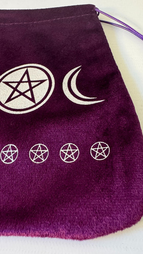 Bolsa Tarot Triple Luna Terciopelo Esotérico Mágico Hkt