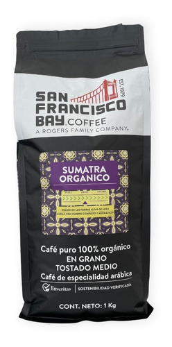 Café En Grano Sumatra Orgánico San Francisco Bay Coffe 1kg