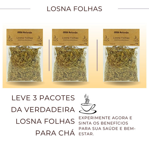 3pacotes Folha De Losna Desidratada P/ Chá | Legítima Alvina