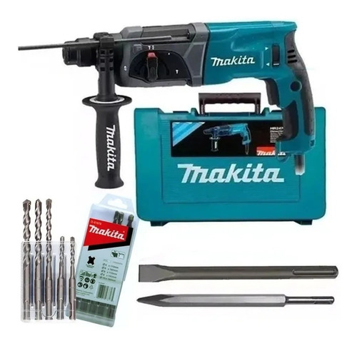 Imagem 1 de 7 de Martelete Combinado Sds Plus Hr2470 800w Makita + Acessórios