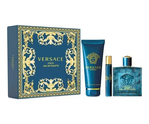 Perfume Versace Eros 100ml Edt + 10ml + 150ml Sg Set