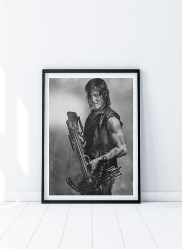 Cuadros Daryl Dixon 21x30 The Walking Dead C/  Marco Vidrio