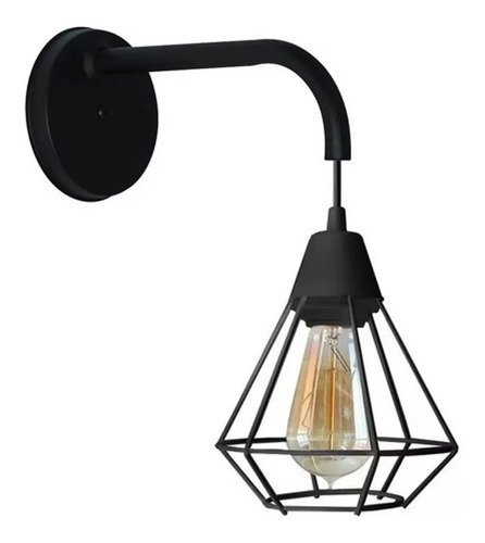 Aplique Pared Colgante Vintage Jaula Diamante A/led E27 Ferrolux