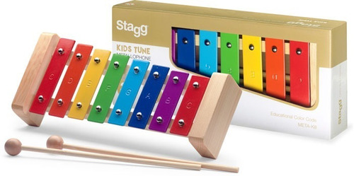 Metalofon Stagg 8 Notas De Colores-con Baquetas