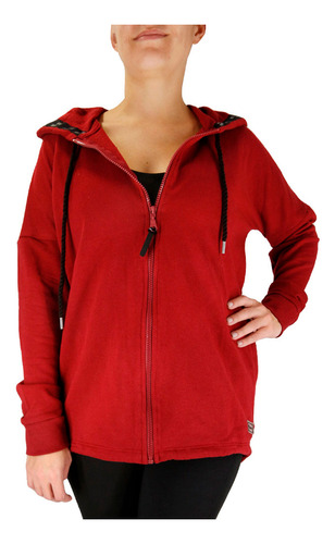 Campera Hifel Diferenciada Mujer Rojo On Sports