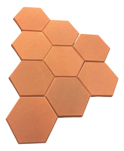 Espuma Acústica Hexagonal 30cmx2cm Kit C/60 Placas - Cores