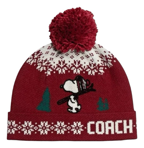 Gorro Beanie Coach X Peanuts Snoopy 100% Original