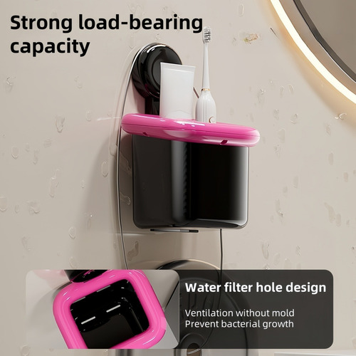 Soporte De Pared Para Cepillos De Dientes Con Ventosa