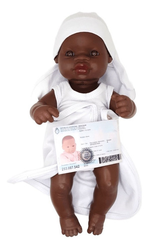 Imagen 1 de 1 de Bebe Bebote Morocha Vicky Ropa Blanca Casita De Muñecas 132