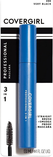 Mascara De Pestañas Covergirl Recto 3 En 1 Professional Color Very Black