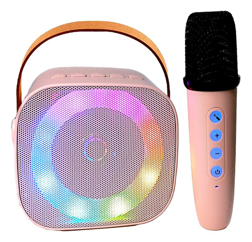 Parlante Mini Con Luces Rgb Frontales Con Microfono Karaoke