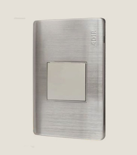 Placa Ciega Linea Florence Acero Inoxidable Plata