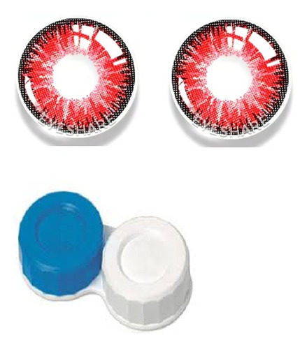Lentes De Contacto Rojo Vampiro Cosplay