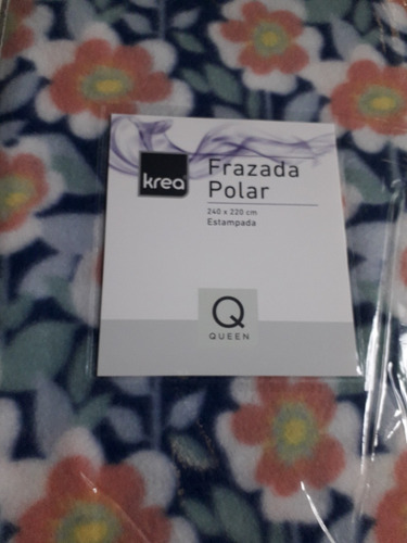 Frazada Polar Krea Estampada Queen 240 X 220 Suave Abrigada