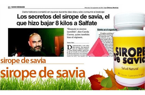 Pastilla Para Bajar De Peso De Sirope De Savia