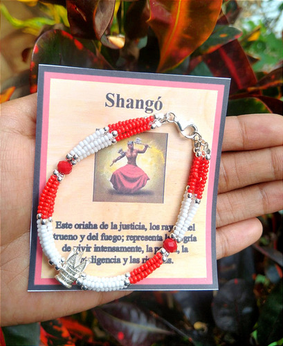 Pulsera Orisha Siete Potencias Shangó Plata .925 Taxco