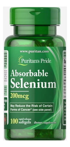 Puritan´s Pride Selenium Absorbable Selenio 200 Mg 100 Softg