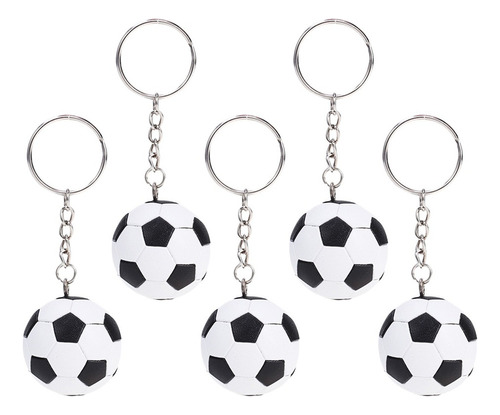 20pcs Mini Fútbol Colgante Llaveros Creativo Negro Blanco S