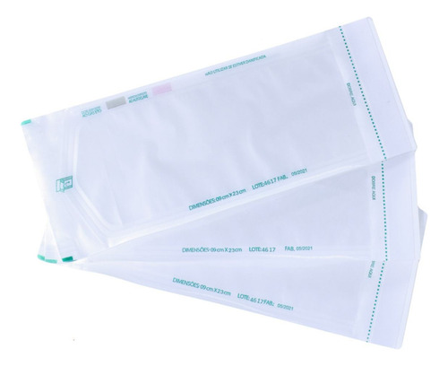 Envelope Esterilização Auto Clave Manicure 9 Cmx23cm  200 Un