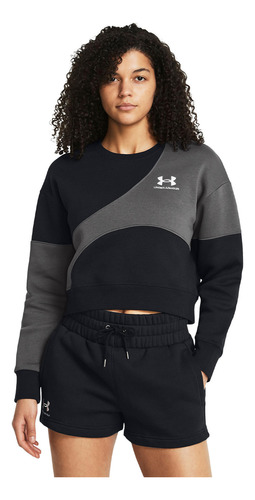 Polerón Ua Essential Fleece Ic Mujer Negro Under Armour