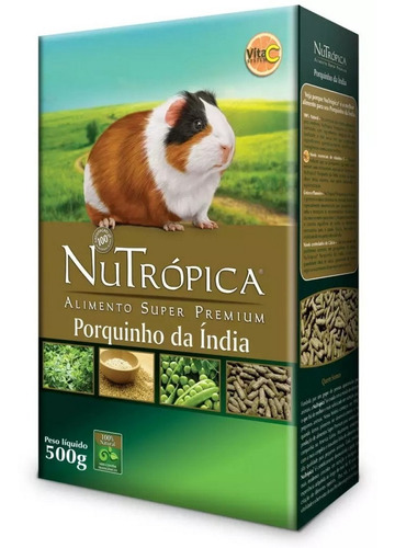 Ração Porquinho Da India Natural Adulto 500g Nutrópica