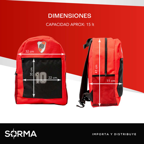 Imagen 4 de 10 de Mochila Clubes Boca River Psg Lic. Oficial Original 16 PuLG