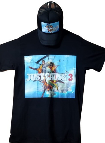 Camiseta Estampada Games-just Cause 3 + Gorra