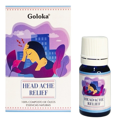 Óleo Essencial Goloka Blend Natural - Alivio Dor Cabeça 10ml