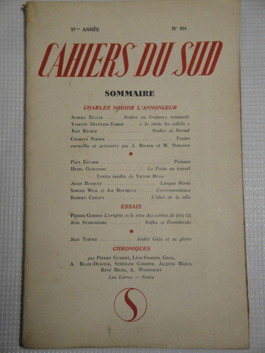 Cahiers Du Sud - Tomo 32 - 1950 - Nº 304