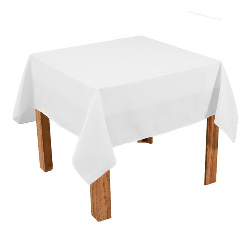 10 Toalha De Mesa Quadrada 1,50x1,50 Oxford - Branco