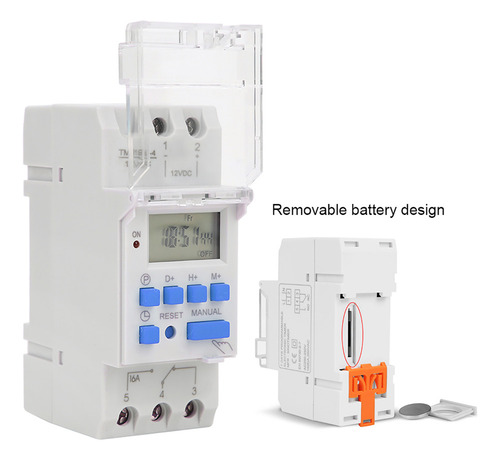Interruptor Temporizador Semanal Lcd De 12 V Dc 16 A Con Con