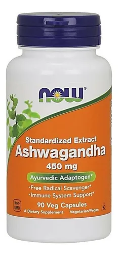 Suplemento en cápsula NOW Natural Ashwagandha