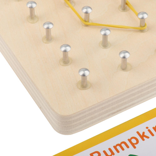 Madera Set Shape Puzzle Matrix Geometry Board Para 3 4 5