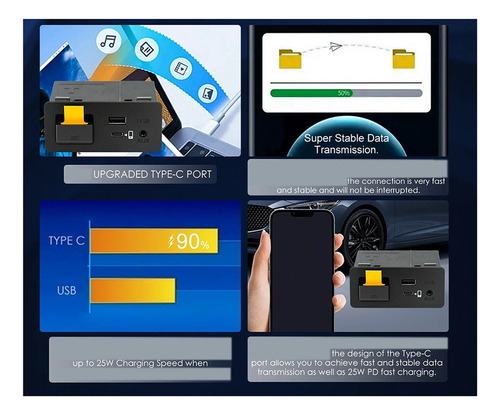 Para Mazda 2 3 6 Cx-3 Cx-5 Cx-9 Para Carplay Android Usb -c