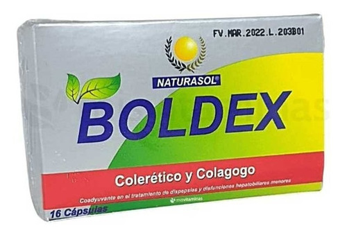 Boldex Colerético Y Colagogo 16 Ca - Unidad a $1306