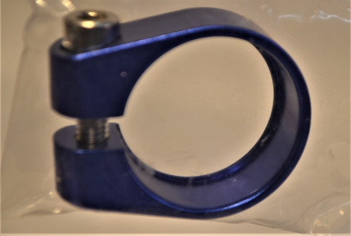 Abraçadeira De Selim Cly De Alum.34.9mm Azul