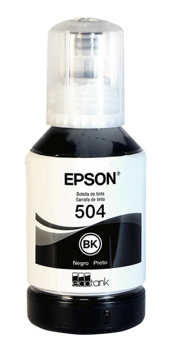 Botella De Tinta Epson T504120 Negro 127 Ml Original Kt