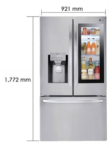 Nevera Congelador LG 3 Puertas Instaview Con Dispensador 28p