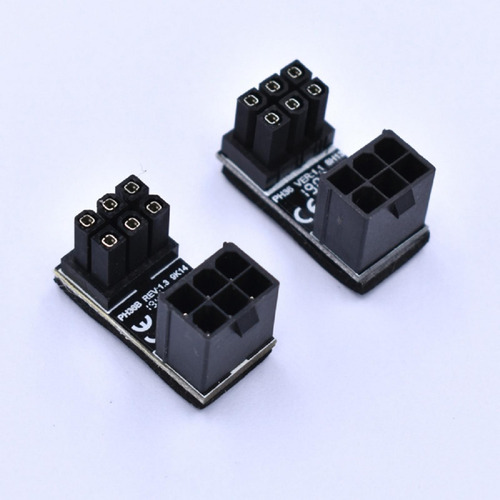 Kit De Adaptador De Ángulo De Gpu Pcie De 2 Piezas 6pin