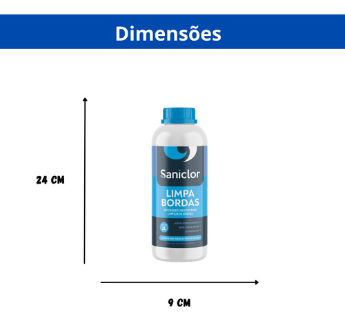 Kit Saniclor Limpa Bordas 1 Litro + Limpa Tudo Leve Manual