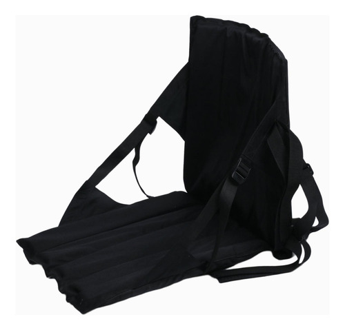 Kayak Seat Silla De Piso Plegable Con Respaldo Para Negro