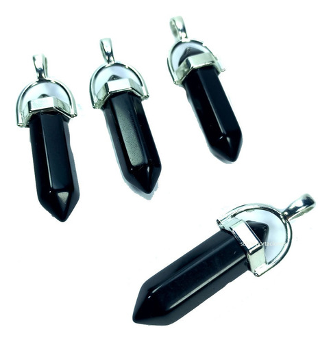 Obsidiana Negra Pack Puntas 3 + 1 - Original - Reiki- India