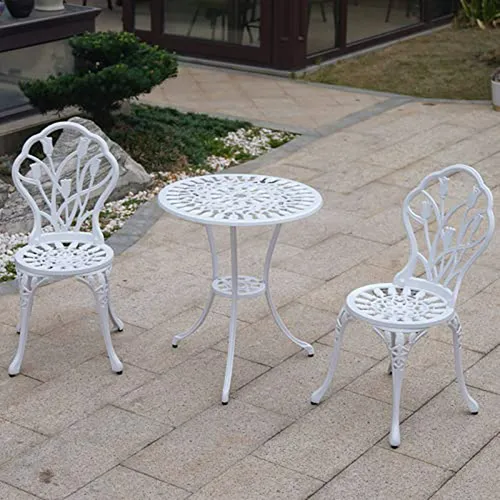 comprar Juego De Bistró De Aluminio Fundido 3 Piezas Para Patio - Bl