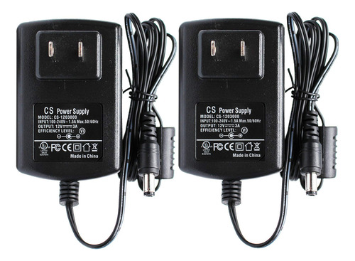 Anvision 2-pack Fuente 12v 3a Para Led Y Cctv